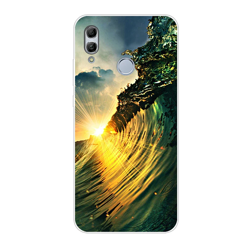 Фиолетовый Для huawei Honor 10 Lite чехол силиконовый чехол Honor 10 Lite Funda Honor10 Lite чехол для телефона протектор бампер на Honor 10 Lite - Цвет: Фиолетовый