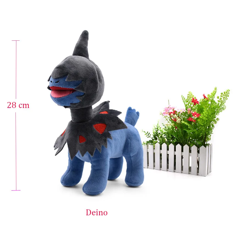 Deino Аниме Кукла Пикачу тортерра Snorlax Zeraora Rayquaza Charizard Bagon Lucario мультфильм чучела Peluche плюшевые игрушки Рождественский подарок - Цвет: Deino