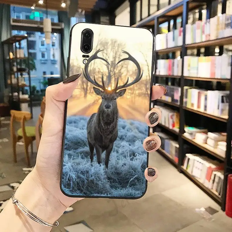 

Stag Bull Moose Reindeer Deer animal luxury Phone Case funda For Huawei honor Mate P 10 20 30 40 Pro 10i 9 10 20 8 x Lite