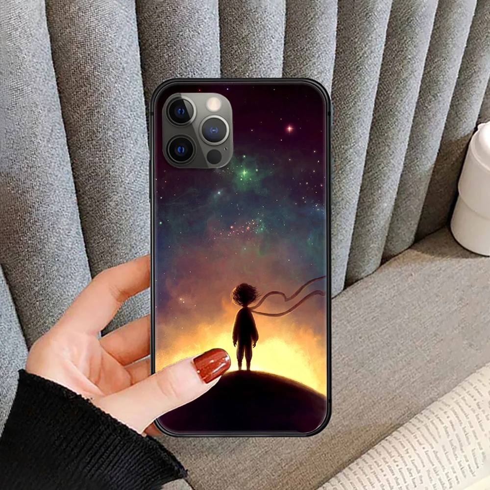 

Cartoon Cute The Little Prince Phone Case cover For iphone 5 5S 6 6S PLUS 7 8 11 12 mini X XR XS PRO SE 2020 MAX black back