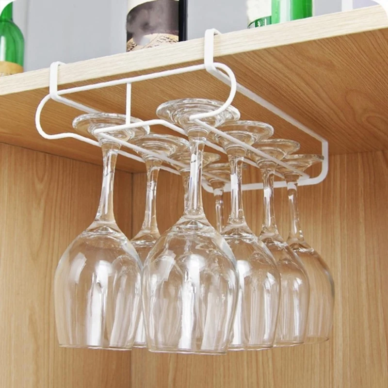 

Wine Glass Rack Cabinet Stand Home Dining Bar Tool Under Cabinet Stemware Glass/Bottle Rack Holder Hanger Storage