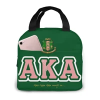 alpha kappa alpha aka lunch bag kid women insulation portable waterproof picnic coole bag breakfast school reusable food bag new