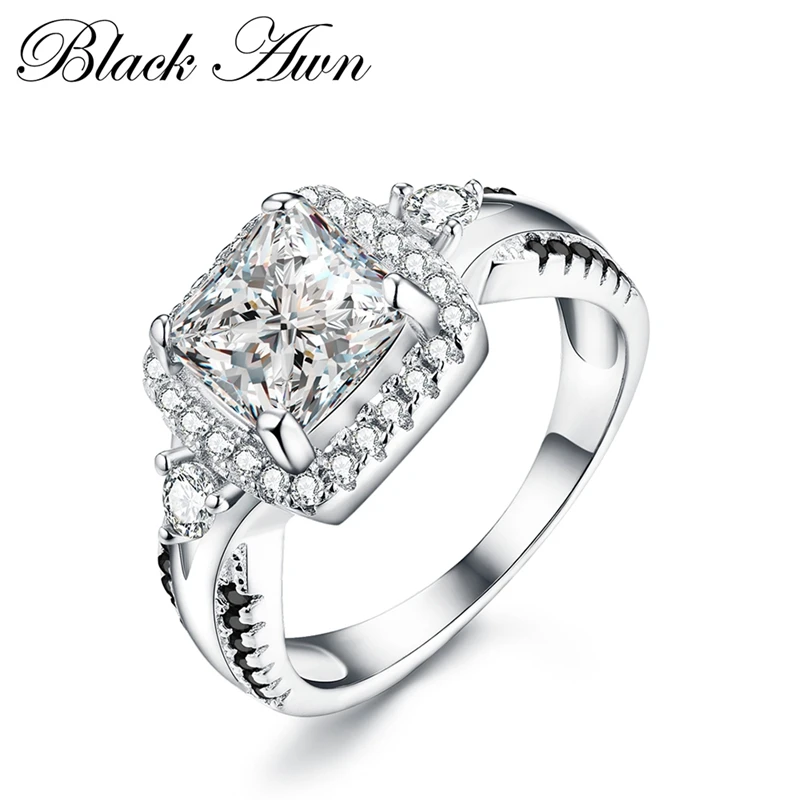 925 Sterling Silver Jewelry Trendy Wedding Rings for Women Engagement Ring Femme Bague Bijoux Anillos De Plata 925 De Ley C183