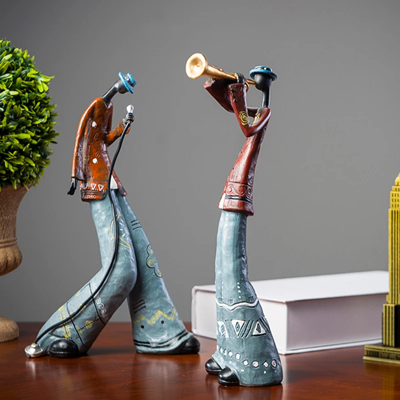 Креативные фигурки рок группы Ретро Художественная кукла скульптура ремесла из