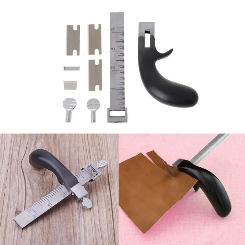 

2021 New Professional Draw Gauge Leather Strap String Belt Cutter Hand Cutting Leathercraft Tools Set