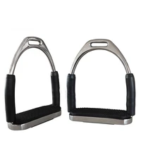 1pair stirrups saddle pedals safety flexible anti slip racing stainless steel stirrups horse riding device