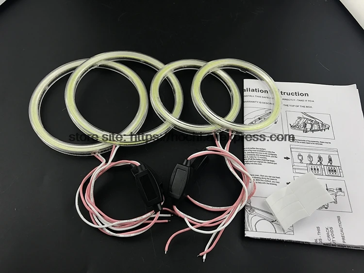 Для SsangYong Kyron 2007 2008 2009 2010 COB Led DRL Дневной свет Белый Halo Cob Led Ангельские глазки кольцо ошибок ультра яркий
