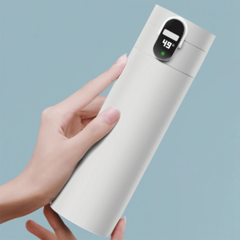450 мл сохраняющая тепло чашка бутылка для воды Дисплей температуры Вакуумная USB