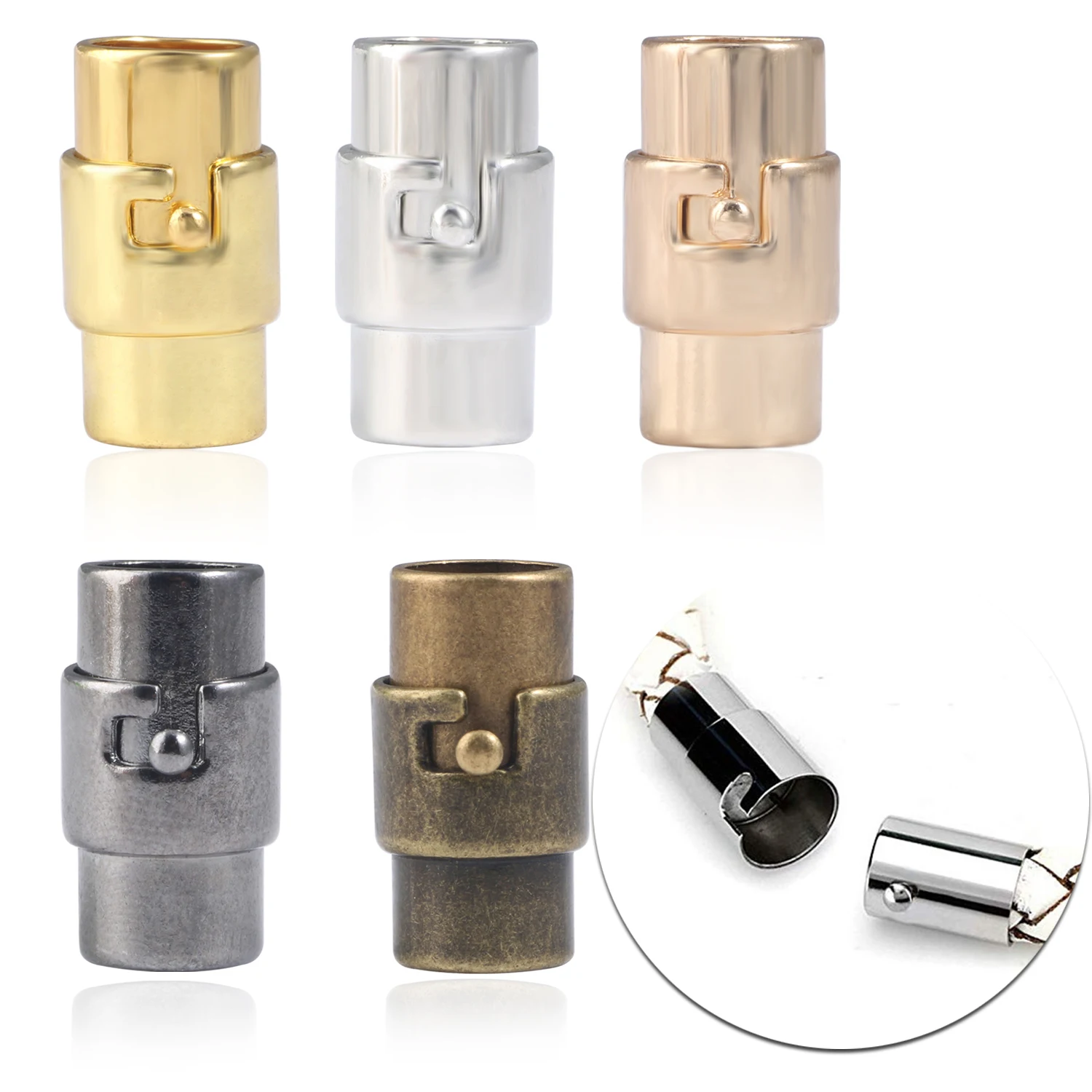 5 комплектов магнитная застежка для кожаного шнура 2/3/4/5/6 мм | Украшения и