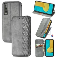 pu leather wallet flip phone cover tpu lattice case for lg stylo 7 5g style3 l 41a k52 k42 k71 velvet 5g
