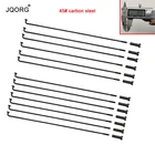 Диаметр 2,0 мм, J-образные велосипедные спицы, материал 45 #, углеродистая сталь, черный цвет, рандомный с 14 мм черными сосками