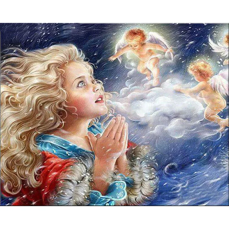 

Beautiful fantasy angel Diamond painting cross stitch diamond mosaic embroidery full rhinestone Restaurant decoration painting
