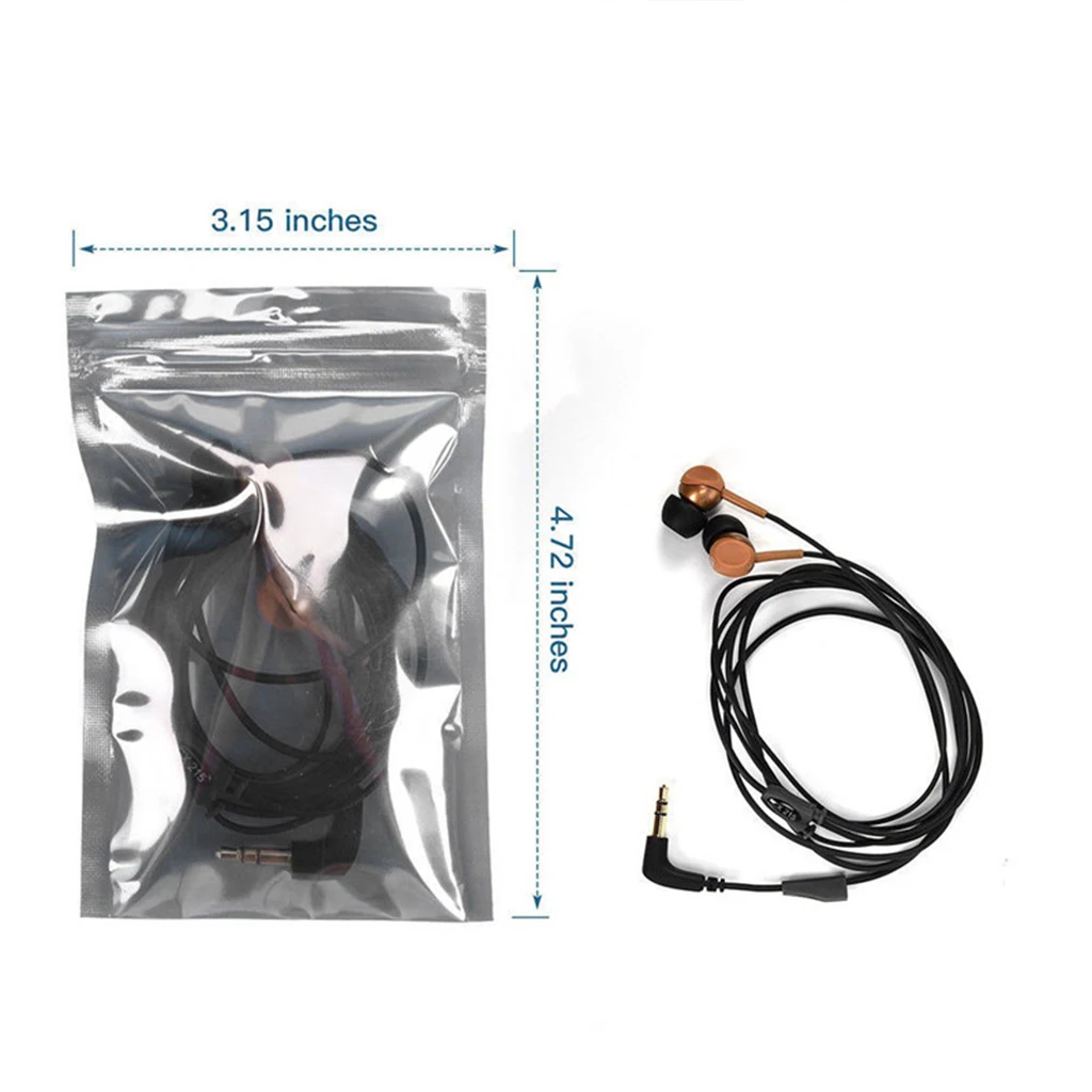 100Pcs Antistatic Aluminum Storage Bag Zip Lock Resealable 4 size Anti Static Pouch for Electronic Accessories Package ESD Bags | Дом и сад