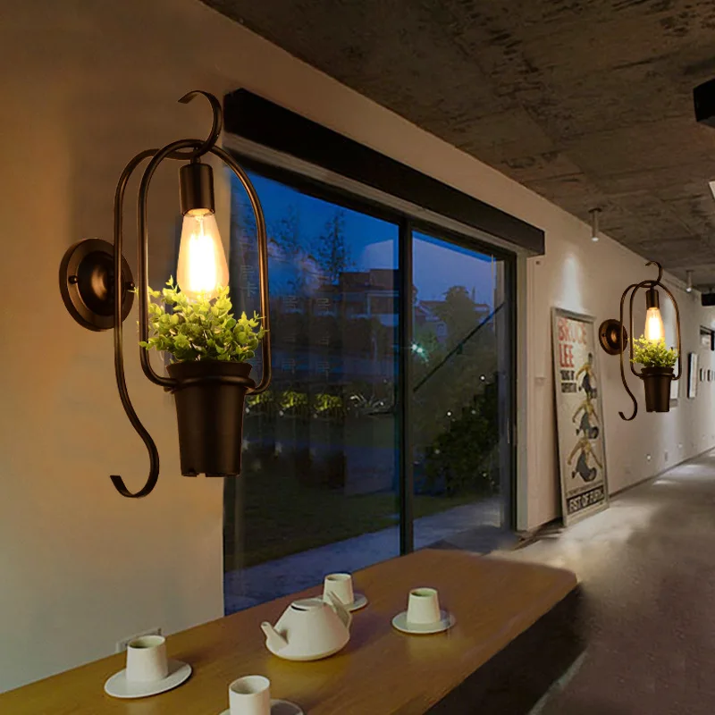 Новый художественный настенный светильник для растений простая современная