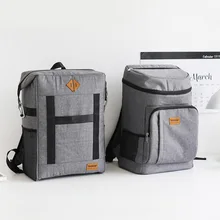 Large Capacity Insulation Bag Food Fresh Keeping Picnic Cooler Tote Oxford Wine Lunch Package Bottle Thermal Zip Backpack