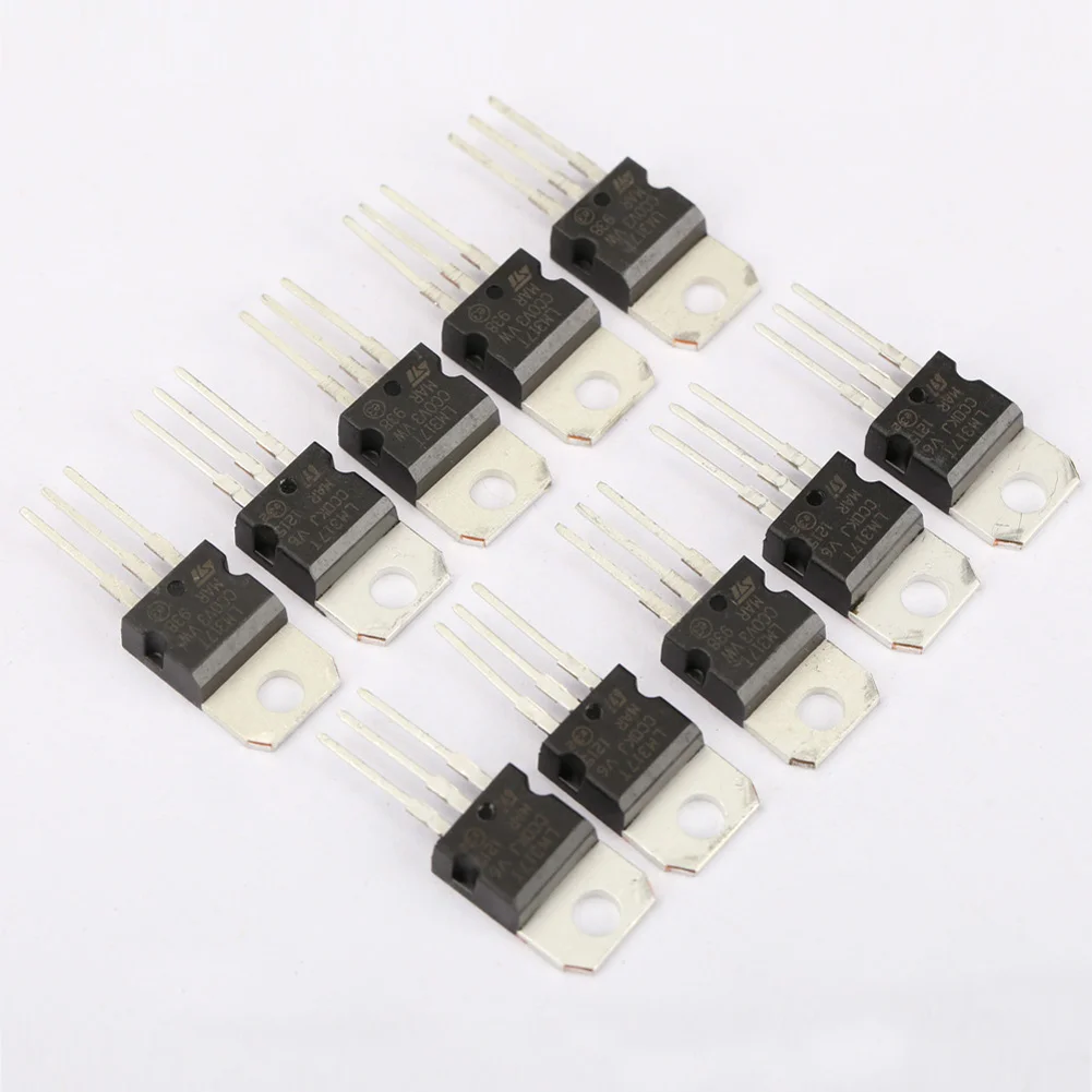 10 шт. LM317T LM317 1 2 V до 37V 1.5A Регулируемый регулятор напряжения IC DQ Drop|Адаптеры AC/DC| |