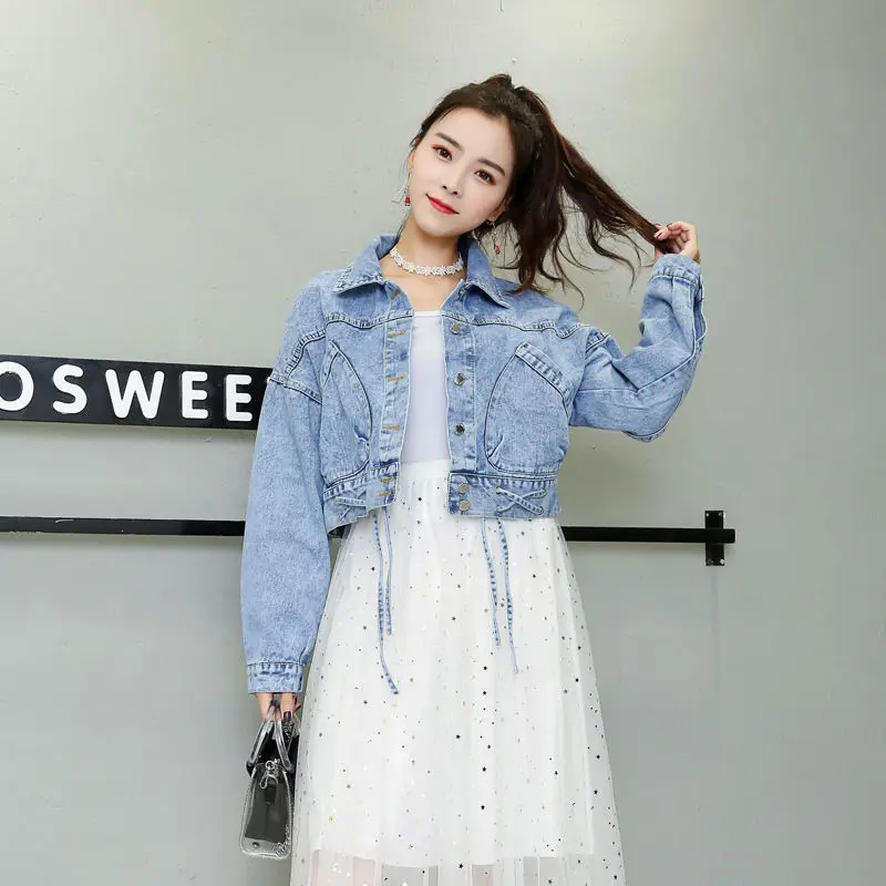 Женская короткая куртка весна осень 2020 новая свободная джинсовая одежда в стиле