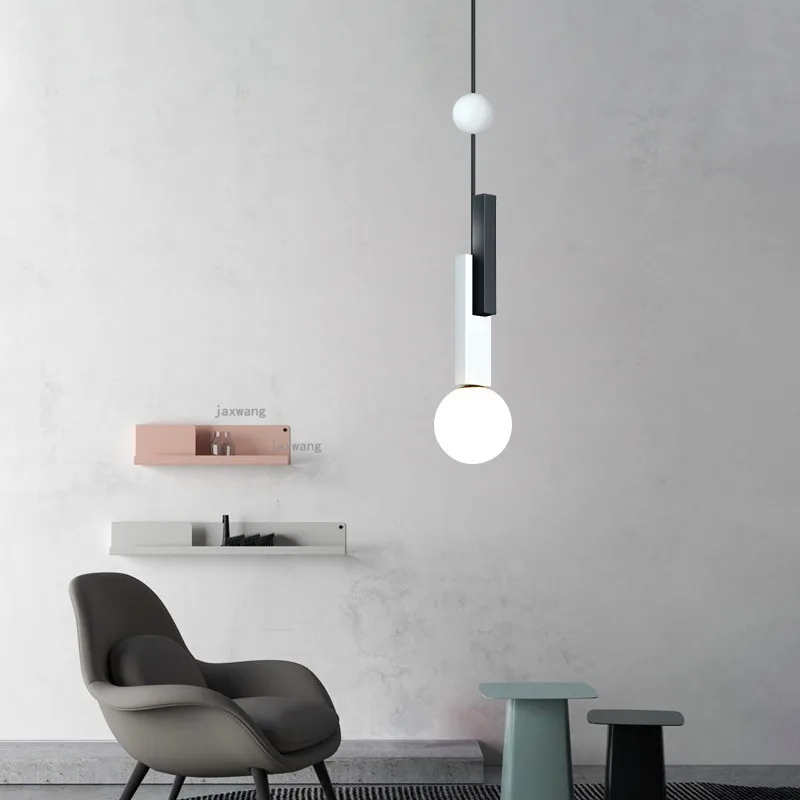 Светодиодный стеклянный подвесной светильник s в скандинавском стиле украшение