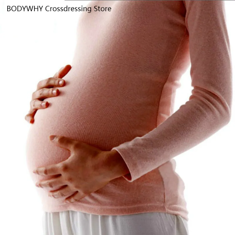 

Silicone Belly Stable with Cloth Bag Straps Artificial Crossdresser Shemale Pregnant Baby Tummy cosplay Synthetic Leather Tops