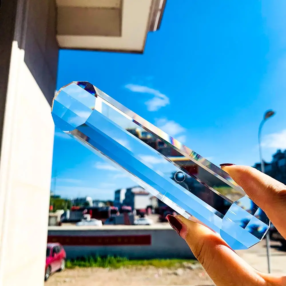 150 мм полоса столб кристаллическая Призма ограненный прозрачный кристалл Стекло