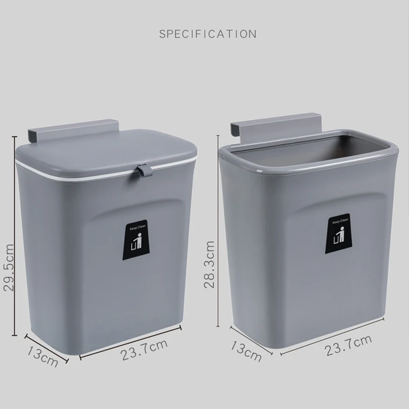 kitchen cabinet door hanging trash garbage bin container waste bins kitchen bathroom hanging holders trash bin cleaning tools free global shipping