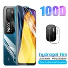Передняя Задняя Гидрогелевая пленка для Xiaomi Poco M3 Pro Pocophone Little Poko M 3 3pro M3Pro 5G 2021 6,5 ''Защитное стекло для экрана камеры