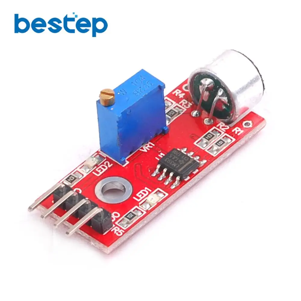 Новый 4 контактный Модуль датчика обнаружения звука с голосовым оповещением