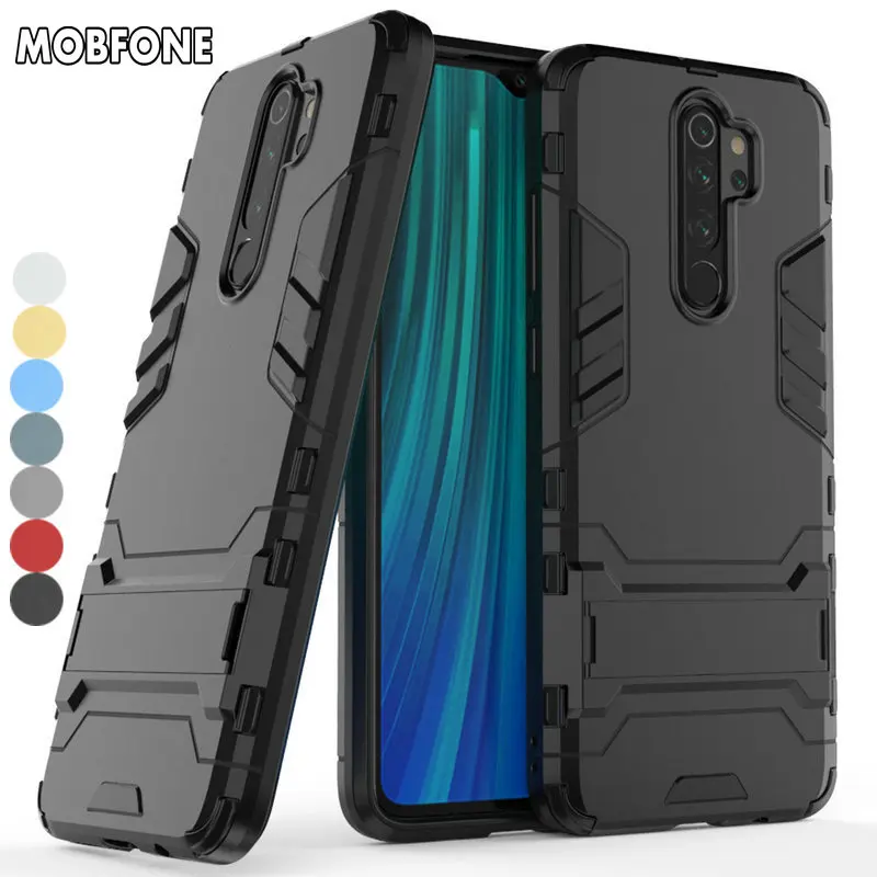 Чехол для Xiaomi Redmi Note 8 Note8 Pro 8T противоударный Прочный чехол подставка армированный