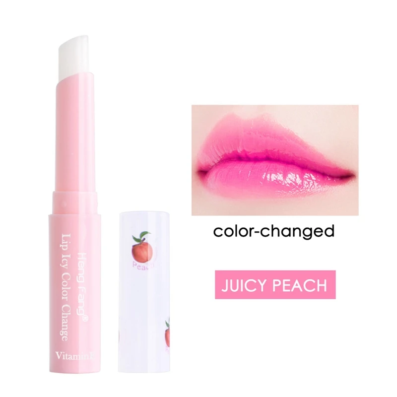 

Peach Lip Balm Lipstick Repair Moisturizing Not-stick Cup Natural Lip Tint Q1