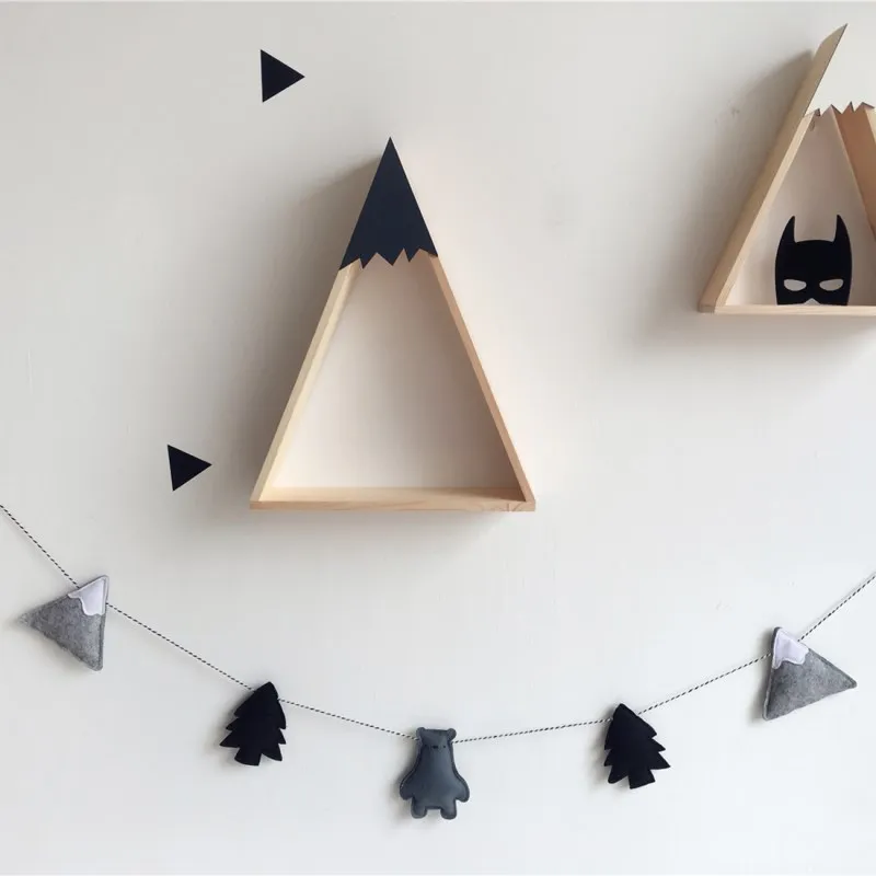 INS скандинавский войлочный медвежонок подвесная гирлянда-баннер украшение для