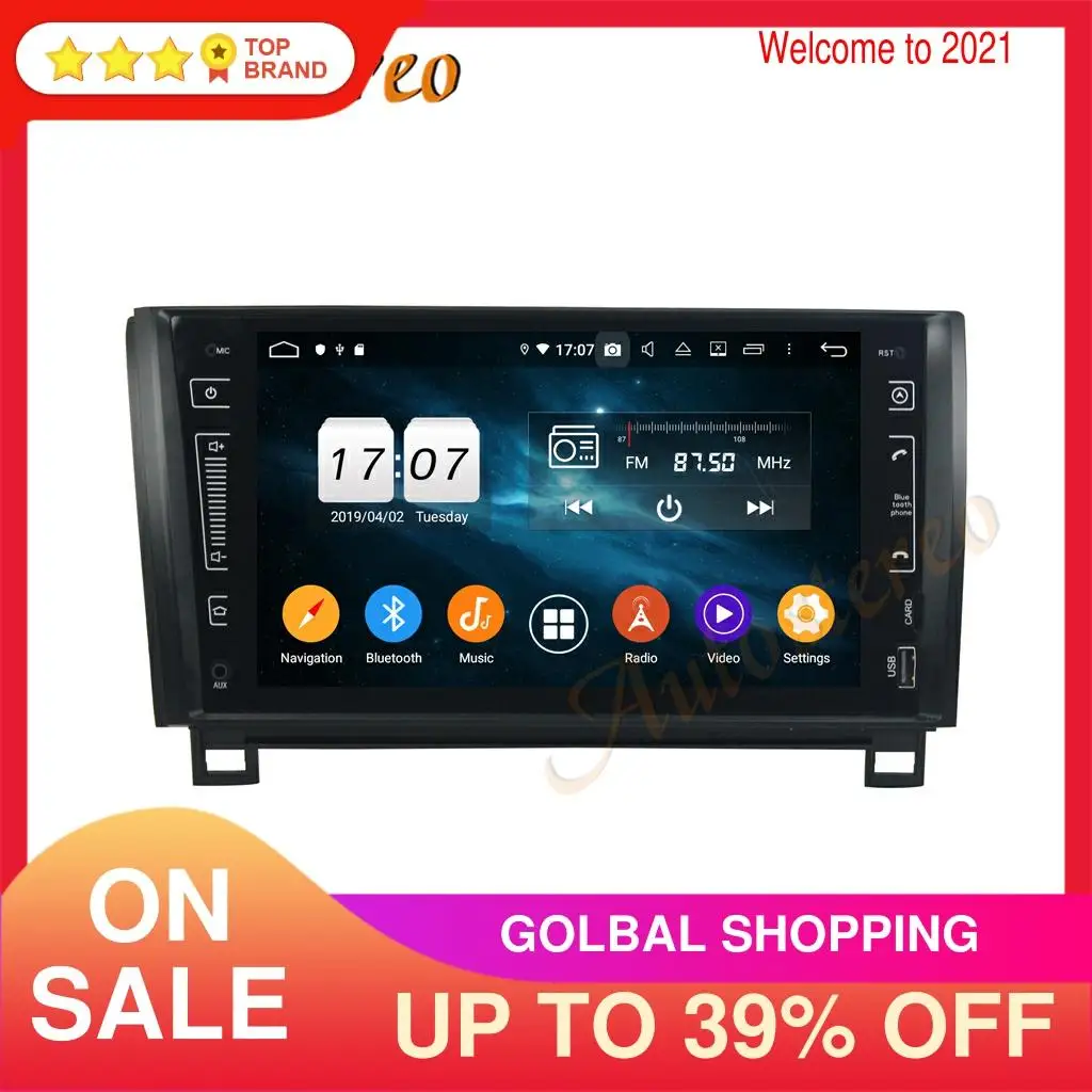

Android 9.0 4+64GB DSP Car DVD Player GPS Navigation For Toyota Sequoia 2007-2018 Auto Radio Car Stereo Radio Player Head Unit