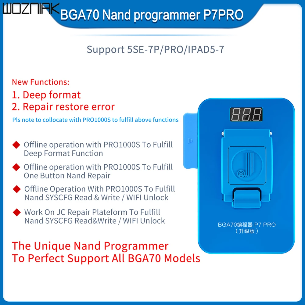 Программатор NAND JC P7 PRO Многофункциональный модуль чтения и записи для