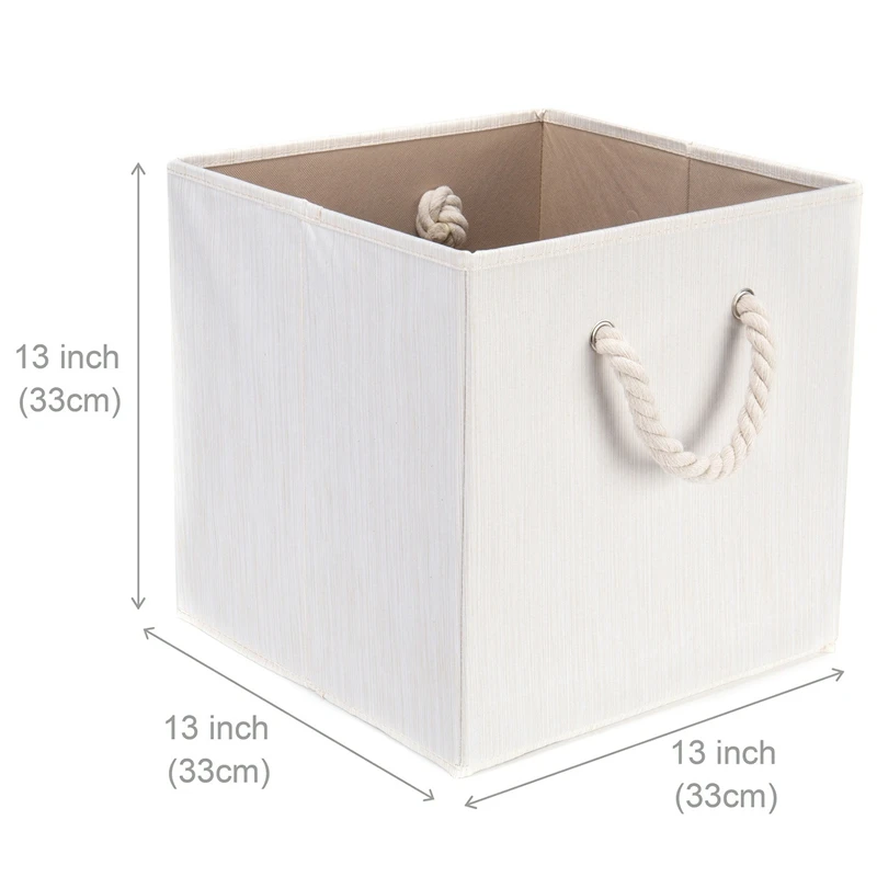

2 Pcs 13 Inch Waterproof Storage Box with Cotton Rope Handle Debris Storage Box Clothing Finishing Box
