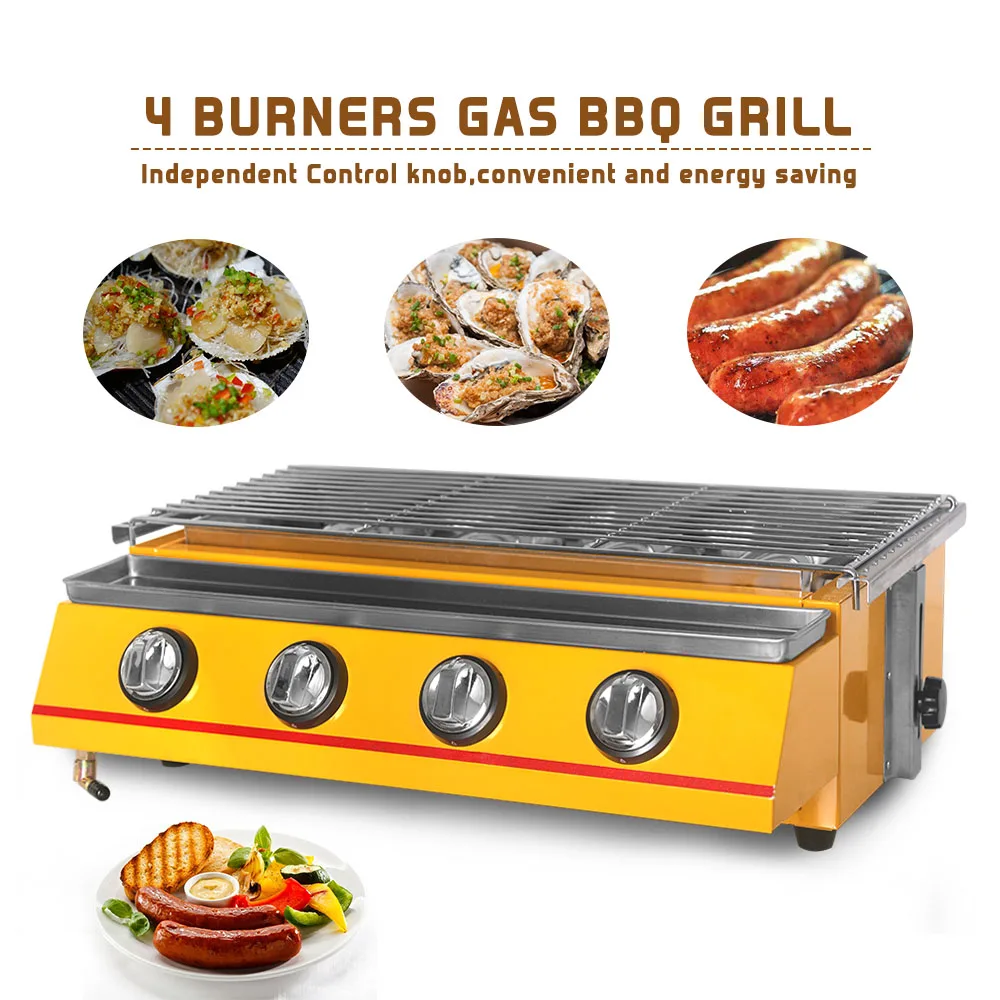 Барбекю гриль ITOP для улицы 4 горелки на сжиженном нефтяном газе быстрая доставка