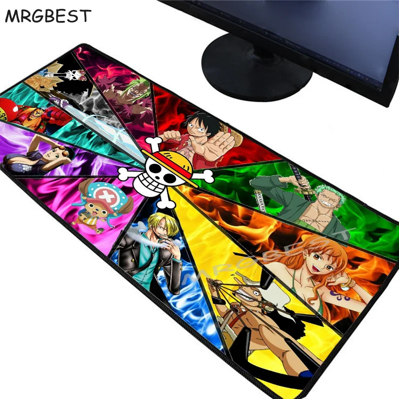 

MRGBEST One Piece Anime Gaming Mouse Pad Large Cartoon Rubber Mousepad Keyboard Mat Table Mats PC Mousepads with Lock Edge