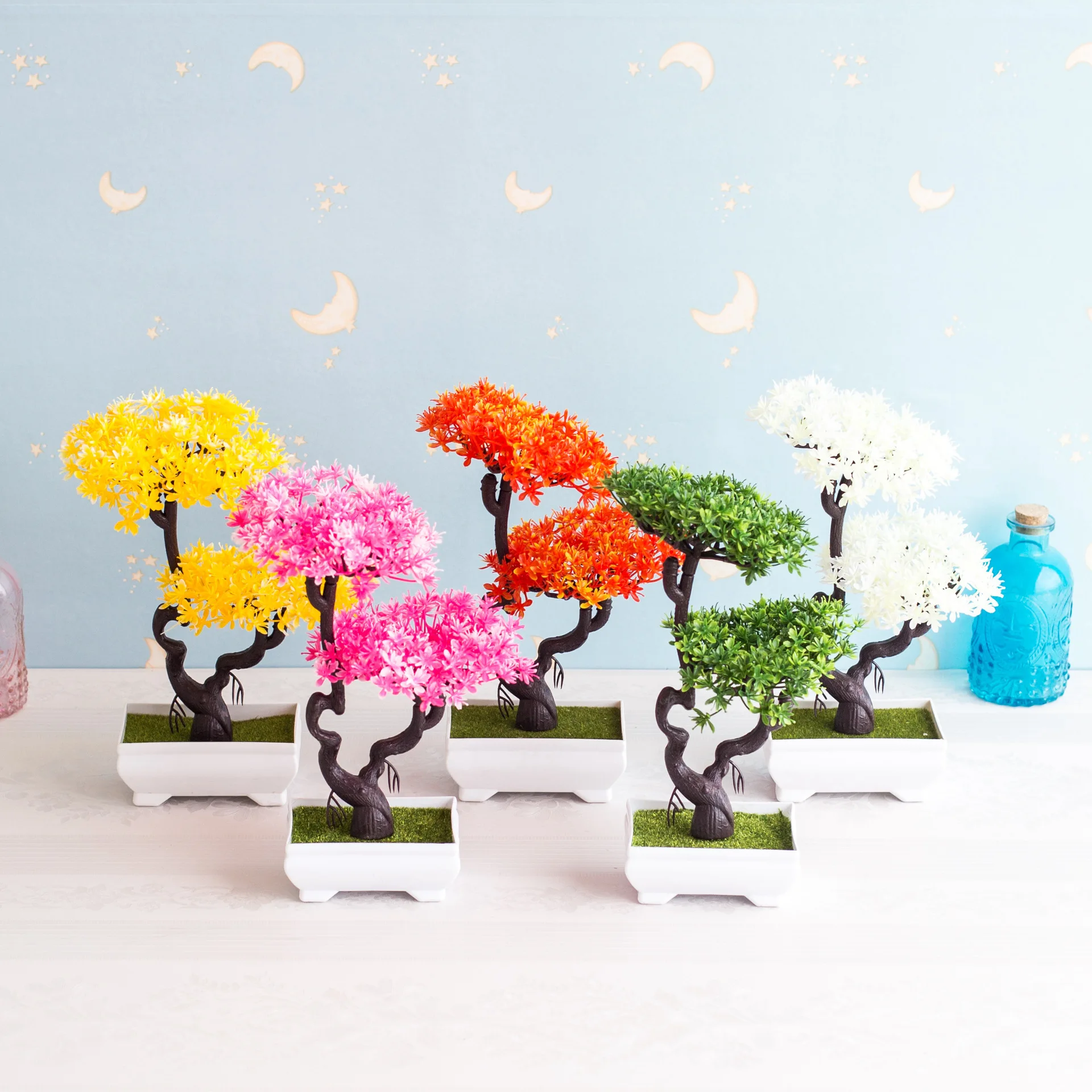 Искусственная маленькая сосна 20x27 см Горшечное украшение Цветочная композиция