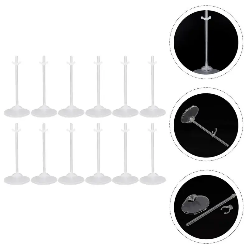 

36pcs Practical Doll Stand Transparent Display Rack Plastic Storage Bracket