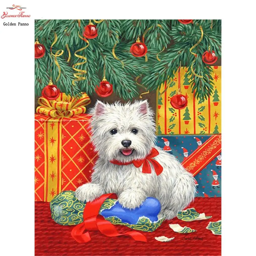 

Natal co pintura diamante quadrado completo imagem de strass presente decorao da casa diamante bordado animal