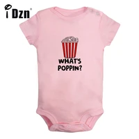 idzn new whats poppin baby boys fun popcorn rompers baby girls cute bodysuit infant short sleeves jumpsuit newborn soft clothes