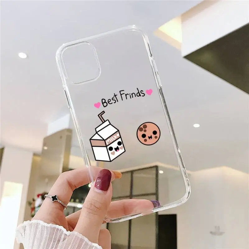 

Milk Biscuits BFF Best Friends Phone Case Transparent for iPhone 11 12 mini pro XS MAX 8 7 6 6S Plus X 5S SE 2020 XR