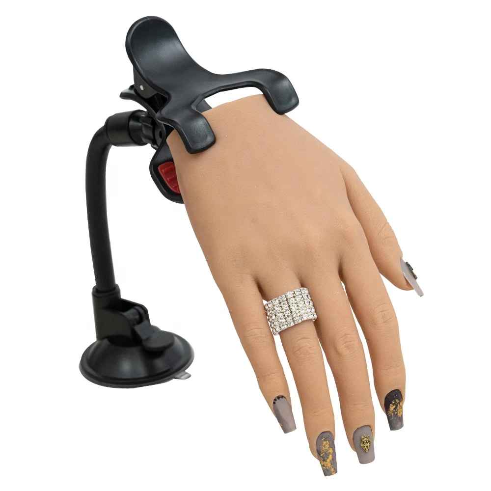 Силиконовая тренировочная рука для ногтей манекен женская модель дисплей с