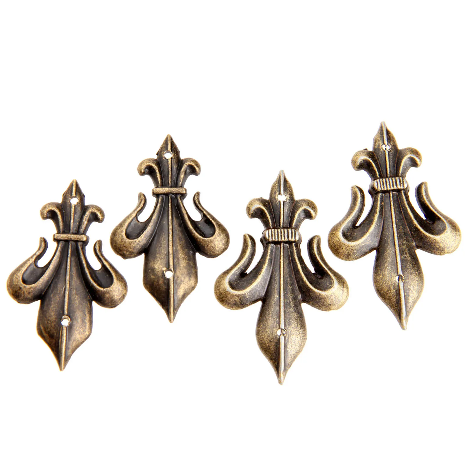 4 шт. Античная бронзовая мебель декоративные угловые кронштейны Подарочная