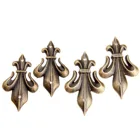 4 шт. Античная бронзовая мебель, декоративные угловые кронштейны, Подарочная коробка для украшений, деревянные Чехлы, столы для ножек