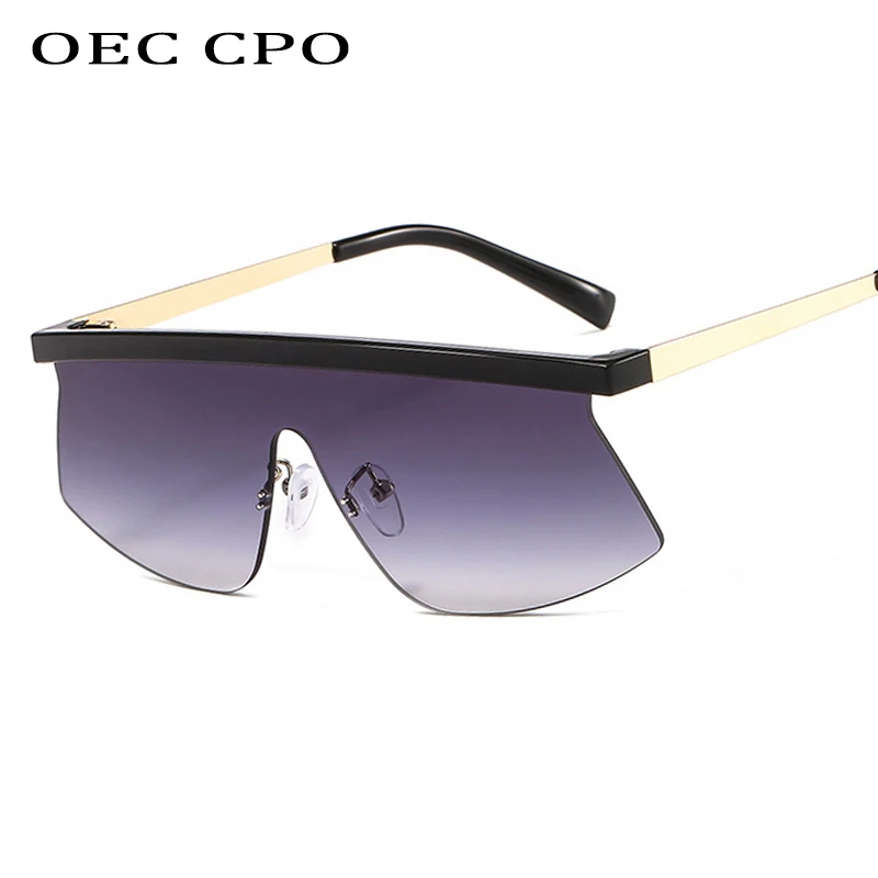 

Fashion Unisex One Piece Lens Sunglasses Men Women Brand Designer Retro Half Frame Mirror Driving Glasses oculos de sol UV400
