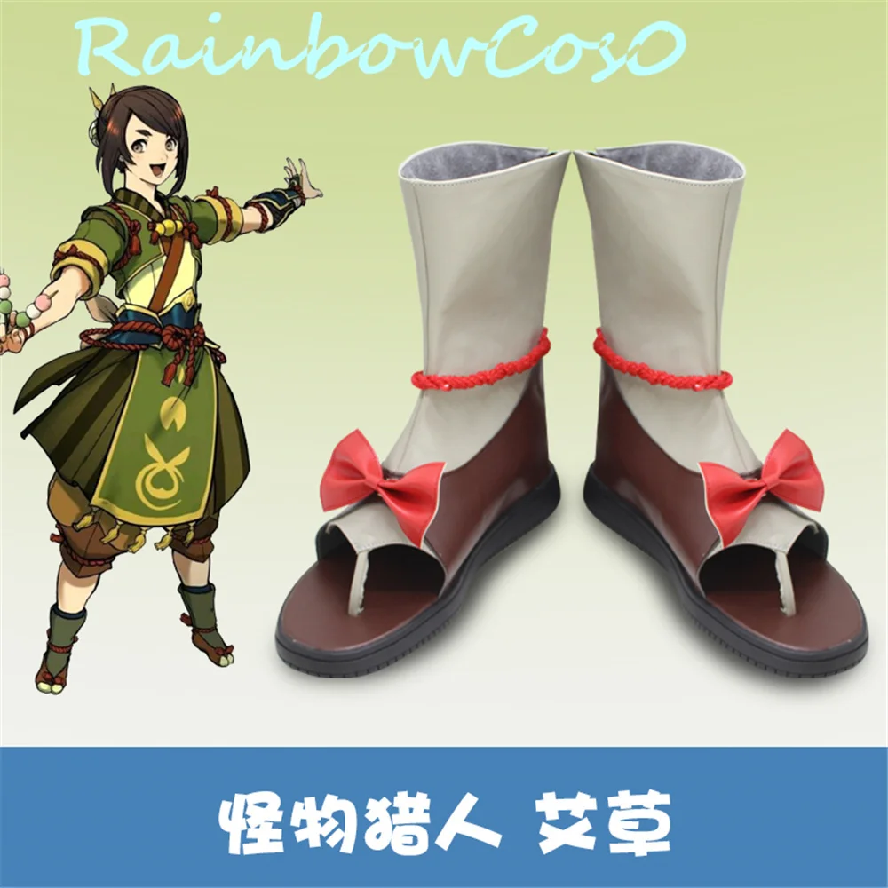 

Обувь для косплея Monster Hunter rise Artemisia, ботинки, аниме, Хэллоуин, Рождество, RainbowCos0 W1830