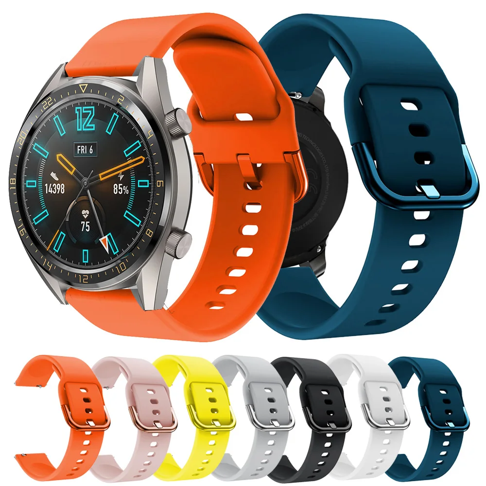 Силиконовый ремешок для часов Huawei Watch GT GT2 46 мм спортивный браслет наручных Honor Magic