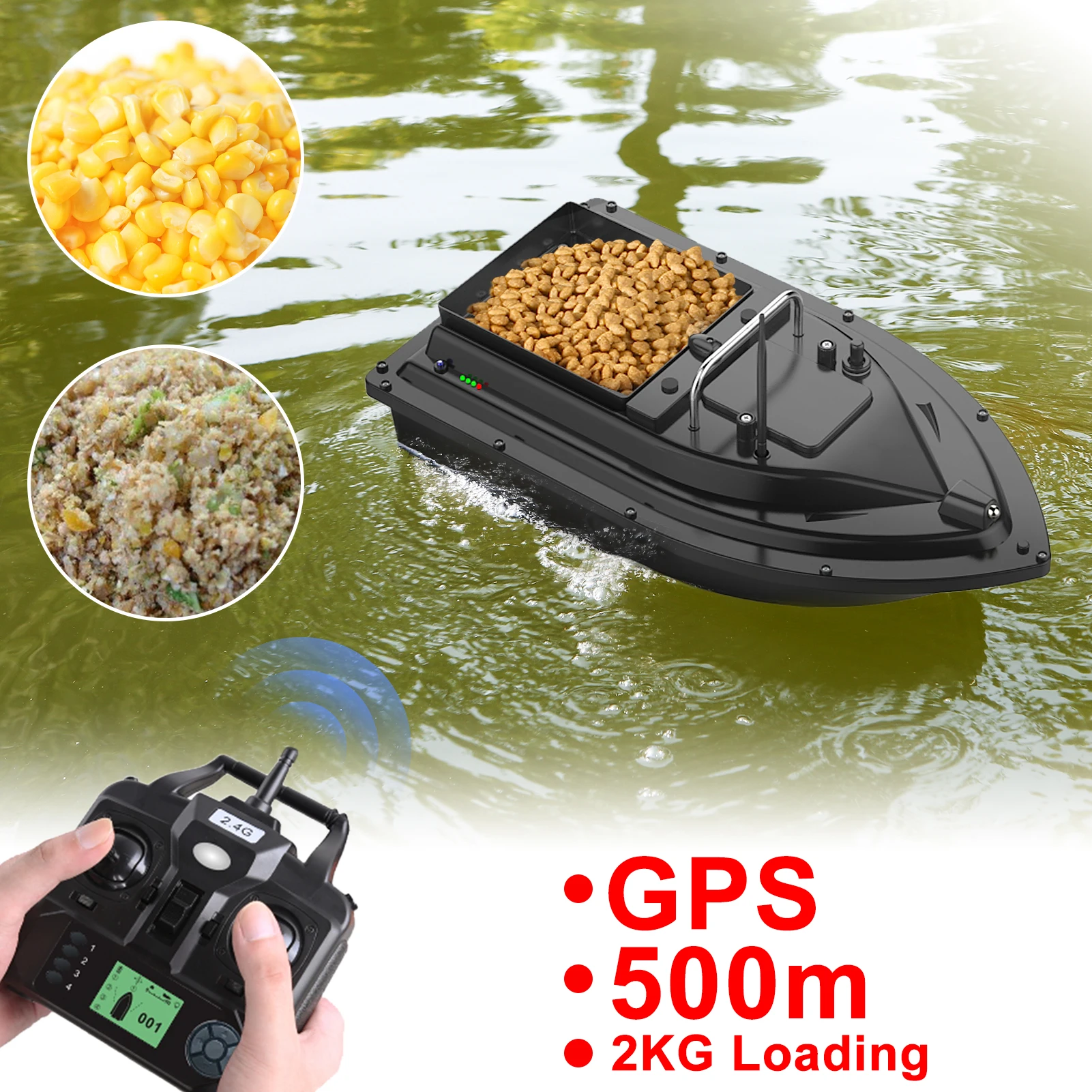 D16B лодка для наживки с GPS 2 кг двойным мотором 500 м дистанционным управлением 4 ГГц