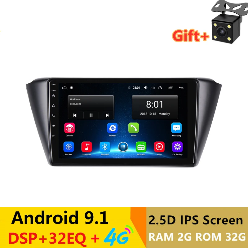 9 &quot2G RAM 32G ROM Android автомобильный DVD видео плеер GPS для Skoda Fabia 2015 2016 2017 аудио