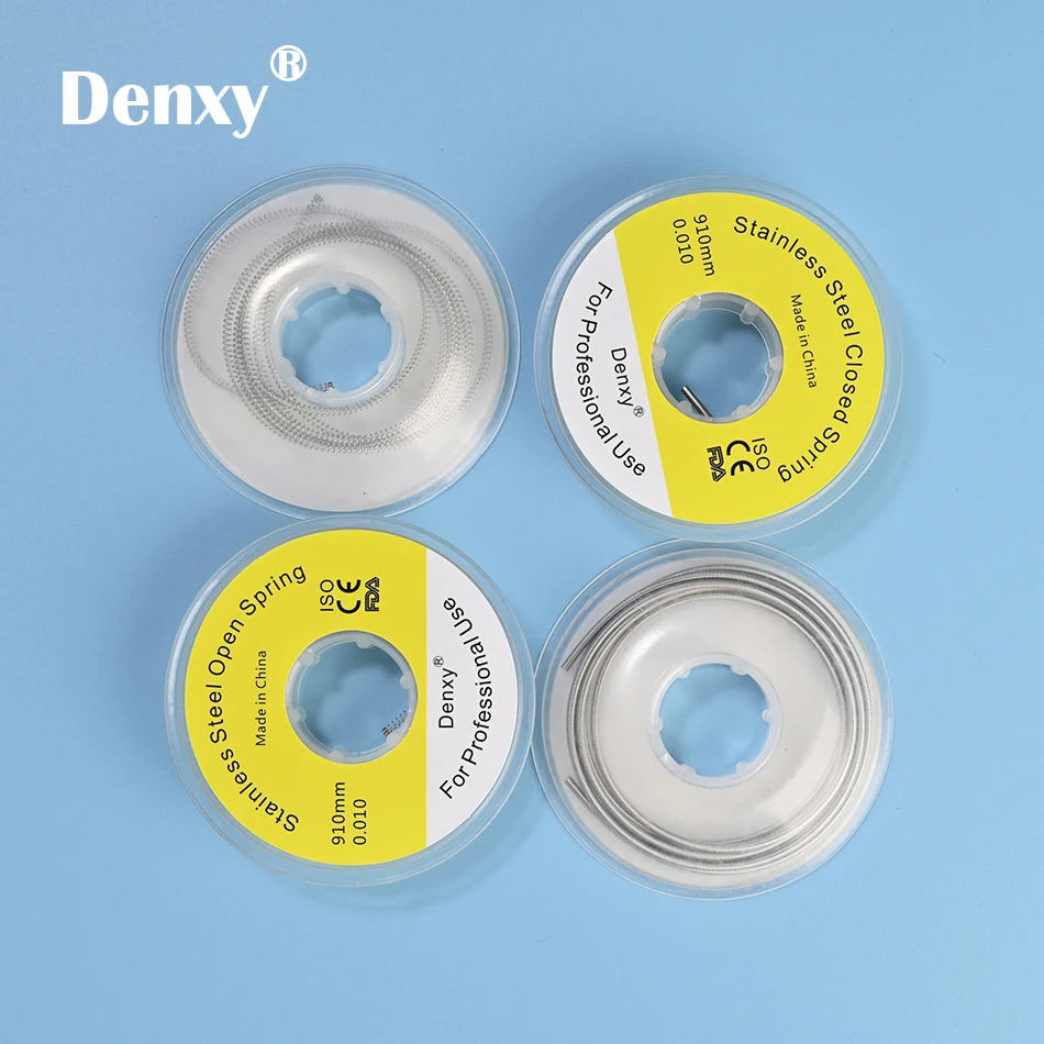 Ортодонтические пружины Denxy 4 шт./лот нержавеющая сталь пружина открытой |
