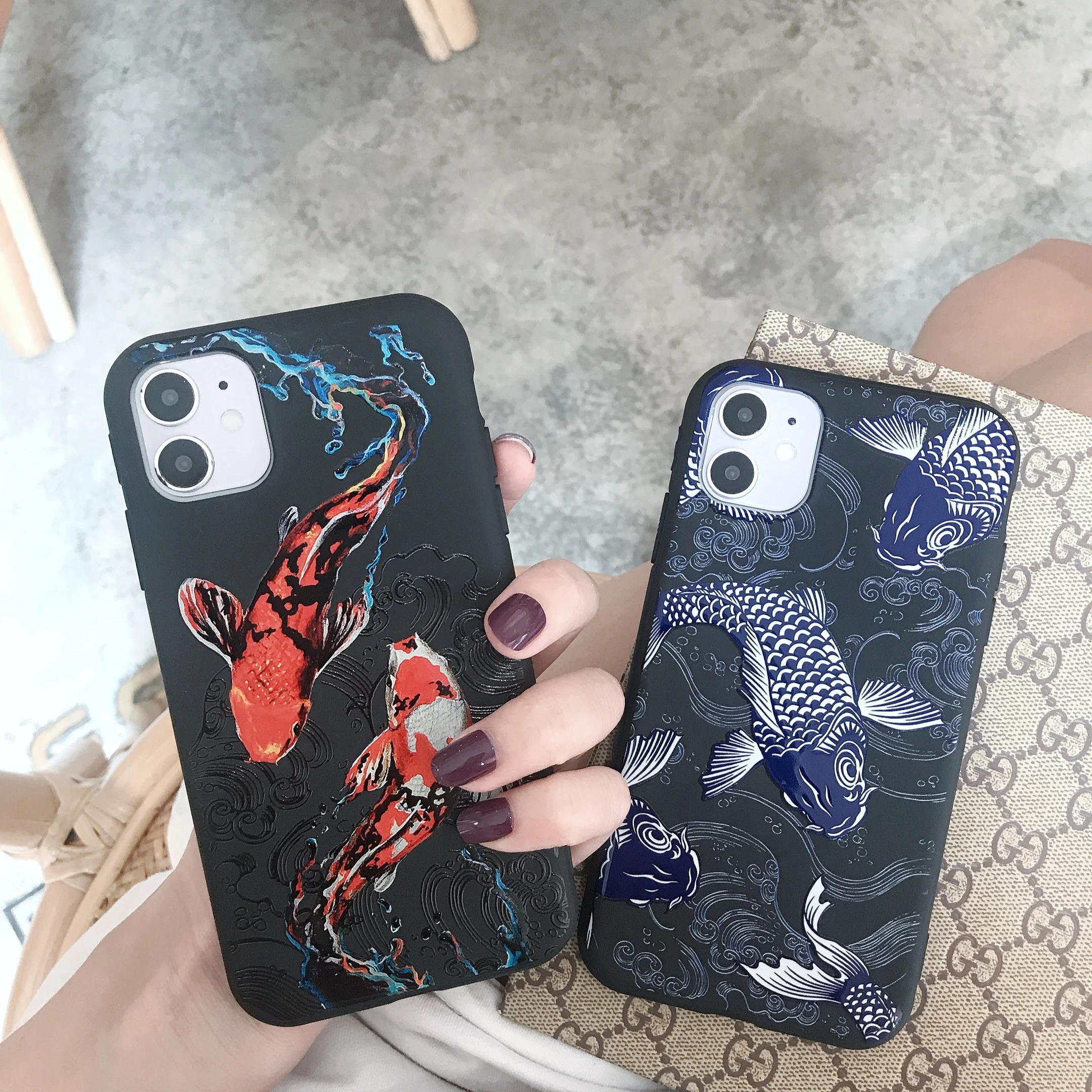 Чехол Koi Fish для телефона iPhone 12 Mini Pro XS 11 Max X XR 7 8 Plus мягкий резиновый защитный чехол с